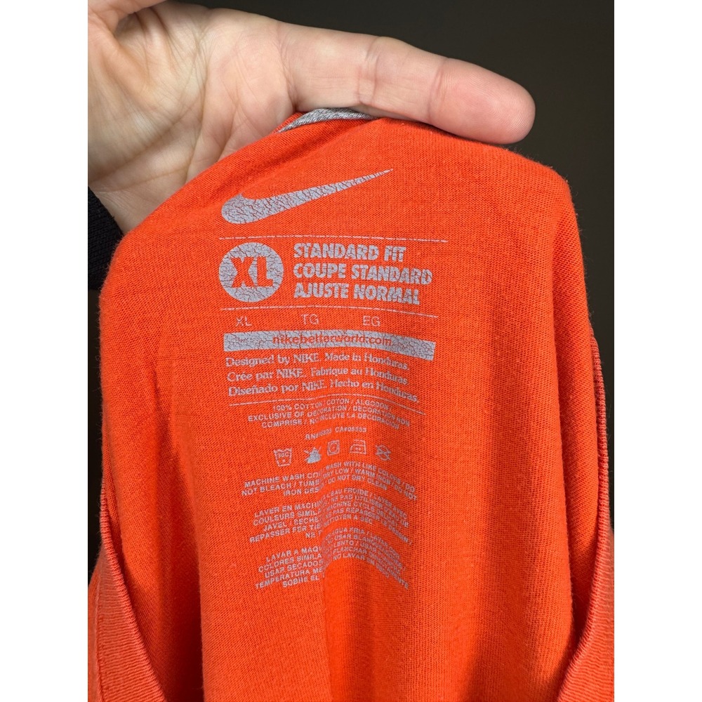 Nike Clemson Tigers Mens XL Just Do It Orange Graphic T-Shirt NCAA Football Tee - Picture 2 of 5